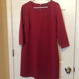 Daisy Fuentes Magenta 3/4 sleeve shift dress